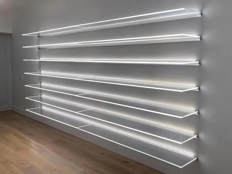 Floated LED Shelving