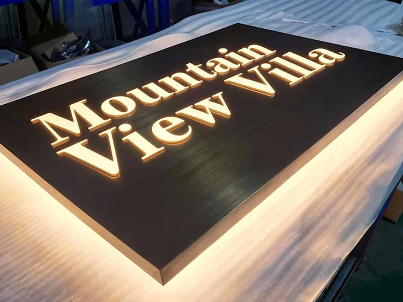 Illuminated Metal Sign