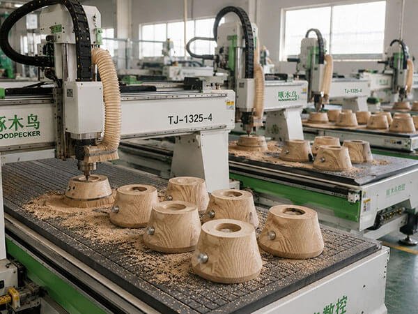CNC Wooden Base Production For Home Cold Scent Diffuser FeilizTech Factory