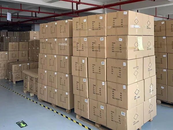Packaged Diatomite Aroma Products Stored In Warehouse Cartons